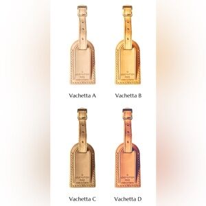 Custom Louis Vuitton Luggage Tags - Natural Leather Shades & Brown Tones AVL